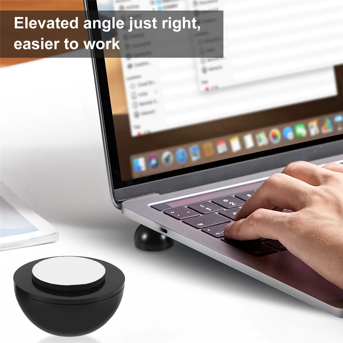 L77A 2 Pcs Laptop Notebook Black Antiskid Cool Ball Cooler Stand Pad