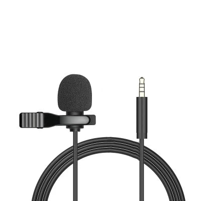 Portable Mini Lavalier Microphone Metal Clip Lapel Mic Wired 3.5mm/Type-C/USB For Mobile Phone Laptop DSLR Camera Lound Speaker