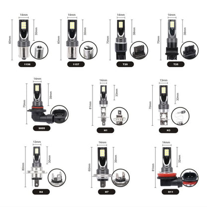 2Pcs Super Bright H4 H7 Led Bulb Car Headlight Motorcycle H1 H3 H8 H9 H11 Auto Fog Lamps 9005 9006 HB3 HB4 Light 12v 24V 80W