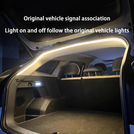 Car High Brightness Trunk Lighting Ambient Light Interior Decoration Led Wireless Automatic Sensing Tailgate Light Strip