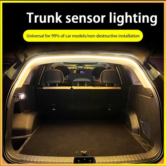 Car High Brightness Trunk Lighting Ambient Light Interior Decoration Led Wireless Automatic Sensing Tailgate Light Strip