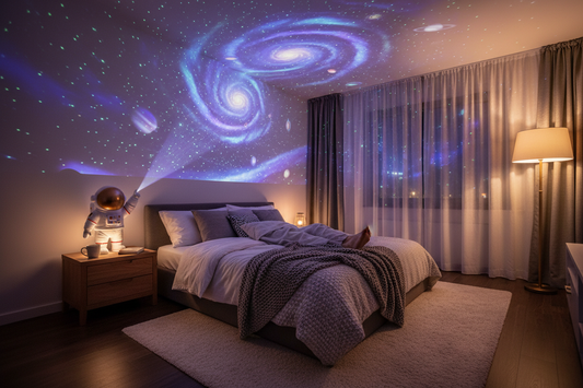 Turn any room into a breathtaking galaxy with the Astronaut Projector . Featuring vibrant nebula effects and sparkling green stars, this decorative lamp doubles as a fun night light, party essential, and relaxation aid—all in one cosmic design.
in normal life style